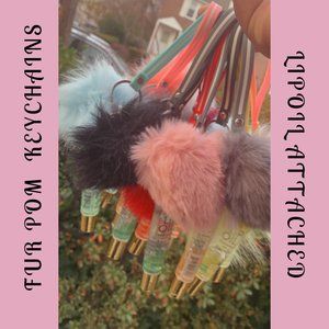 Fur Pom Keychains